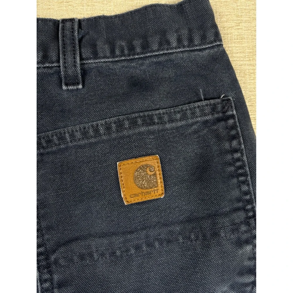 Carhartt B11 MDT Mens 40x34 Midnight Blue Washed Duck Work Dungarees Pants